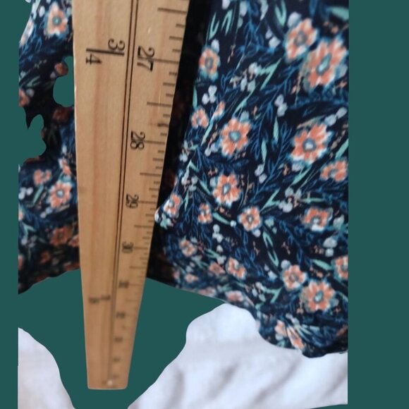 Cupcakes & Cashmere Azura  Floral Ruffle Mini Dress Black & Peach Xsmall - Picture 9 of 16